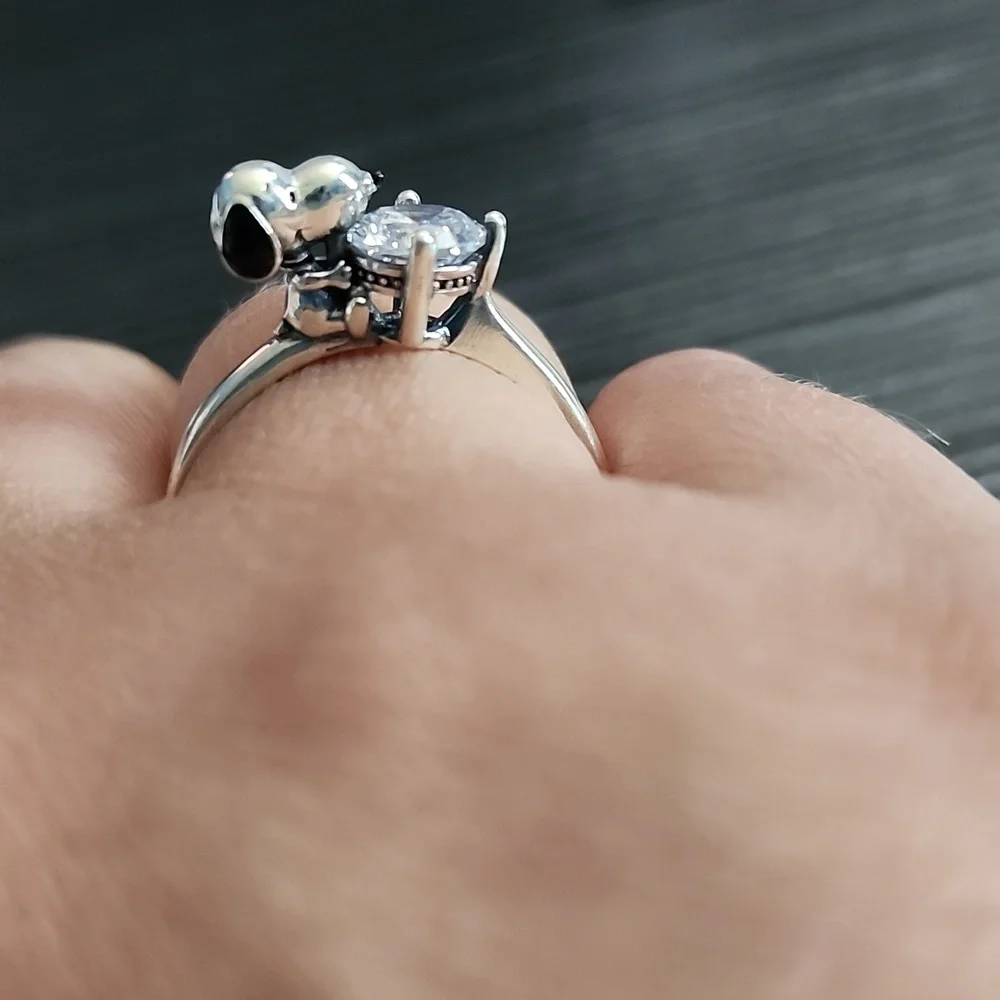 Peanuts Snoopy Inspired Women's CZ Ring - Picture 3 of 5